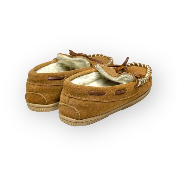 Sperry ✫彡 Trapper Cup Sole Slipper Moccasins ✫彡 Natural Suede ✫彡 Boy Girl 13M - Picture 4 of 16